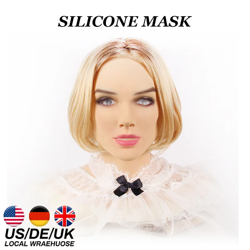 Silicone Realistic Face Mask Beatrice Halloween Dress Masquerade Part For Drag Queen Crossdresser Cosplay |