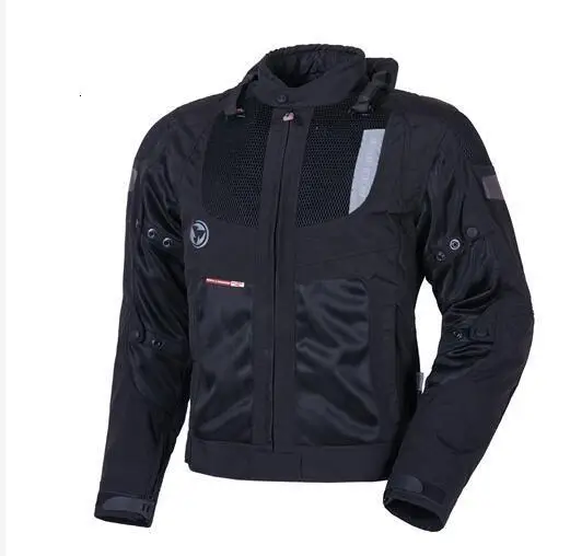 black Anti-falling Waterproof Men Jacket Motorcycle off-road Racing Motocross reflective Protective Gear Armor Jacket - Цвет: black