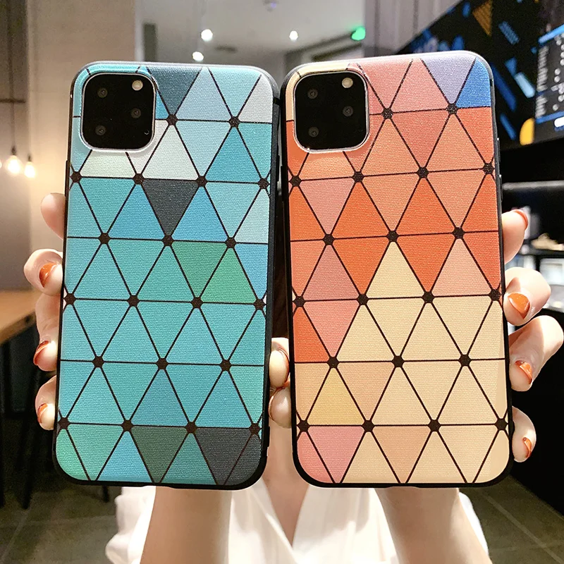Модный чехол в клетку для Iphone 11 Pro Max X XR XS мягкая задняя крышка из ТПУ 6 6S 7 8 Plus