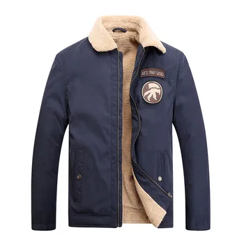 

Winter Bomber Jacket Men Air Force Pilot MA1 Jacket Thicker Warm Male fur collar Army Jacket tactical Mens Jacket and Coats