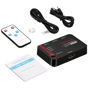 HDMI коммутатор 3 порта UltraHD 4 k@ 60 Гц 3 в 1 выход HDMI разветвитель 3x1 для PS3/4 HDTV Xbox HDMI коммутатор разветвитель с дистанционным управлением