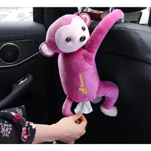 HobbyLane автомобильный контейнер для салфеток милый мультяшный в виде животных подвесная коробка из ткани