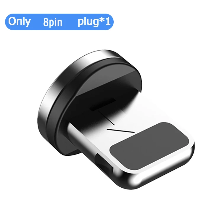 1 м 90 градусов usb Магнитный зарядный телефонный кабель для iphone type C 3 в 1 нейлоновый плетеный шнур 360 зарядное устройство со светодиодным светильник - Цвет: Only Iphone Plug