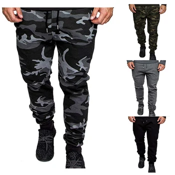 

Men Sportswear Drawstring Waist Sports Trousers Gym Joggers Pants Zipper Pockets Sweatpants Track Pants Running 2019 New