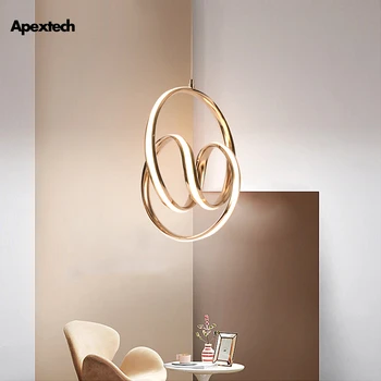 

Art Deco LED Pendant Lamp Nordic Chandelier Hanging Light Kitchen Table Dining Room Lighting Coffee Bar Restaurant Lights