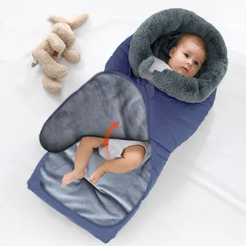 

Winter Baby Sleeping Bag Infant Envelope For Stroller Footmuff Warm Sleepsack Pram Windproof Newborn Anti-kick Cotton Blanket