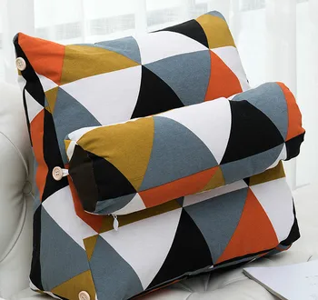 

Triangle Cushion Back Large Office Chair Cushion Backrest Sofa Bedside Lumbar Support Cushion Pillow 45x45 Gift Home Decor FK275