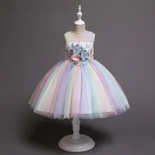 Летняя детская одежда; стиль; юбка принцессы для девочек; платье для девочек; одежда для выступлений в европейском и американском стиле; детская одежда