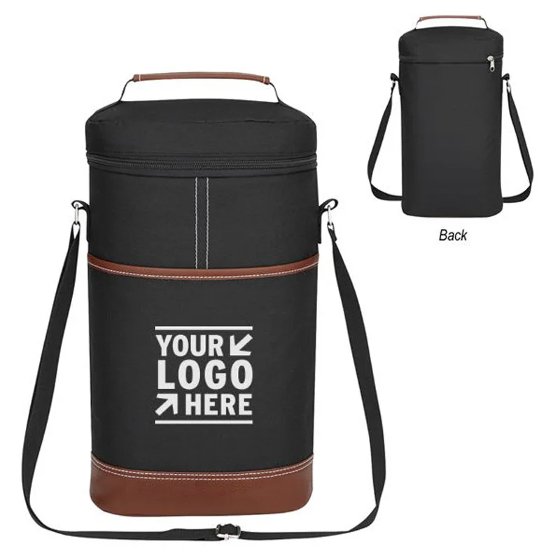 Wine Bag Thermal Cooler for Beer Carrier 2 Bottles Insulated Bottle Tote Chiller Opener