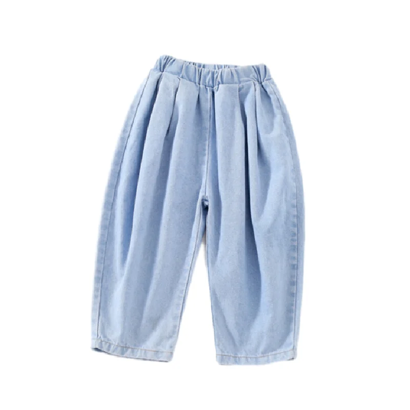 

2020 Autumn New Boys and Girls Loose Jeans Children Harlan Jeans baby girl jeans