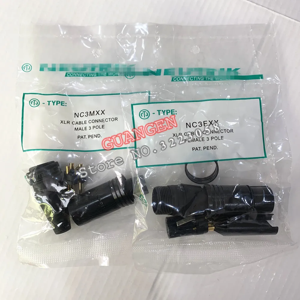 10 шт./лот 5 шт. NC3MXX и 5 шт. NC3FXX для NEUTRIK мужской и женский набор 3 Pin XLR разъем withe высокое качество