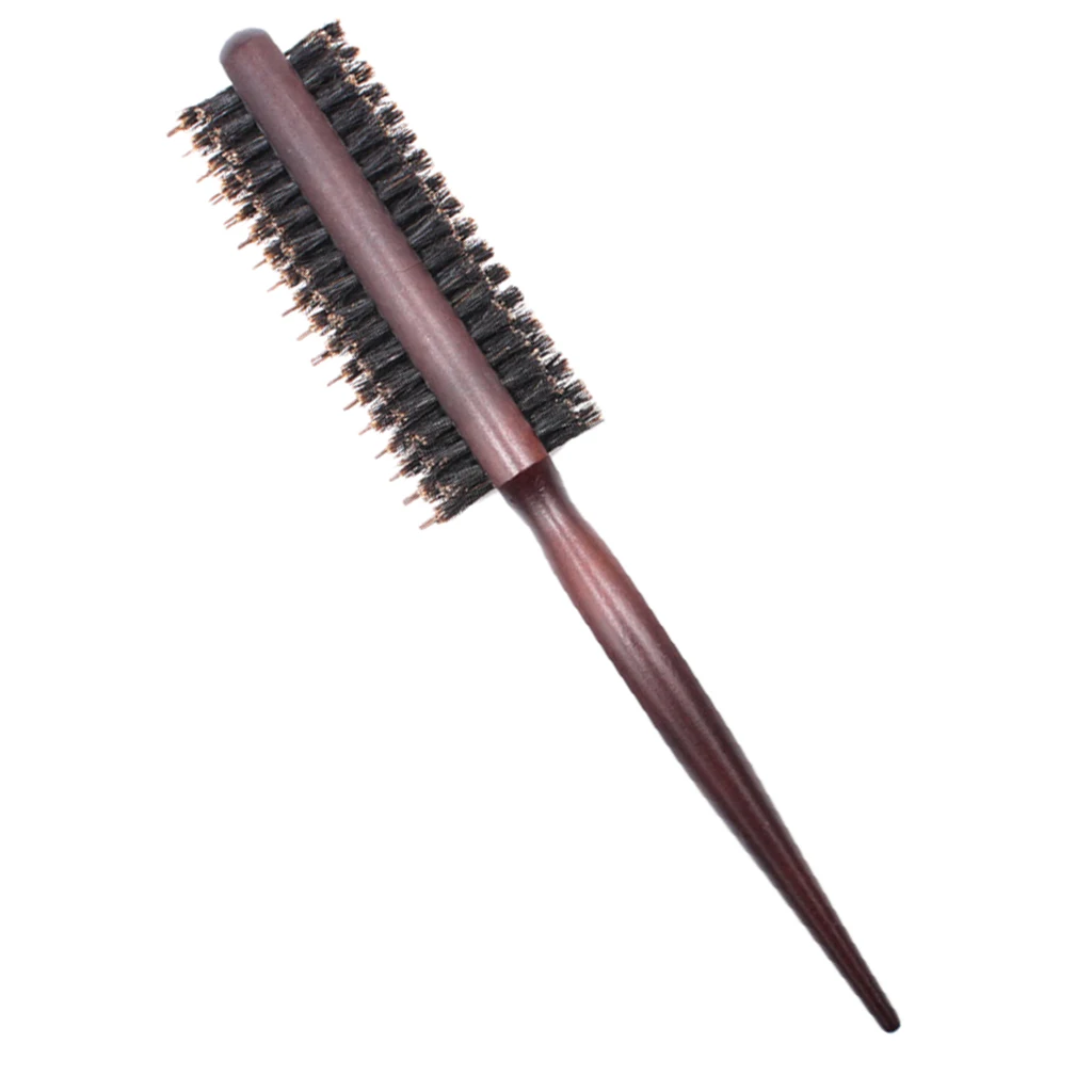 Pro Anti-static Three Row Rat Tail Teasing Brush for Back Combing Volumizing