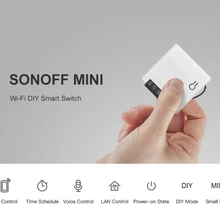 SONOFF мини Wifi переключатель DIY беспроводной пульт дистанционного управления Domotica свет умный дом автоматизация релейный модуль контроллер работает с Alexa