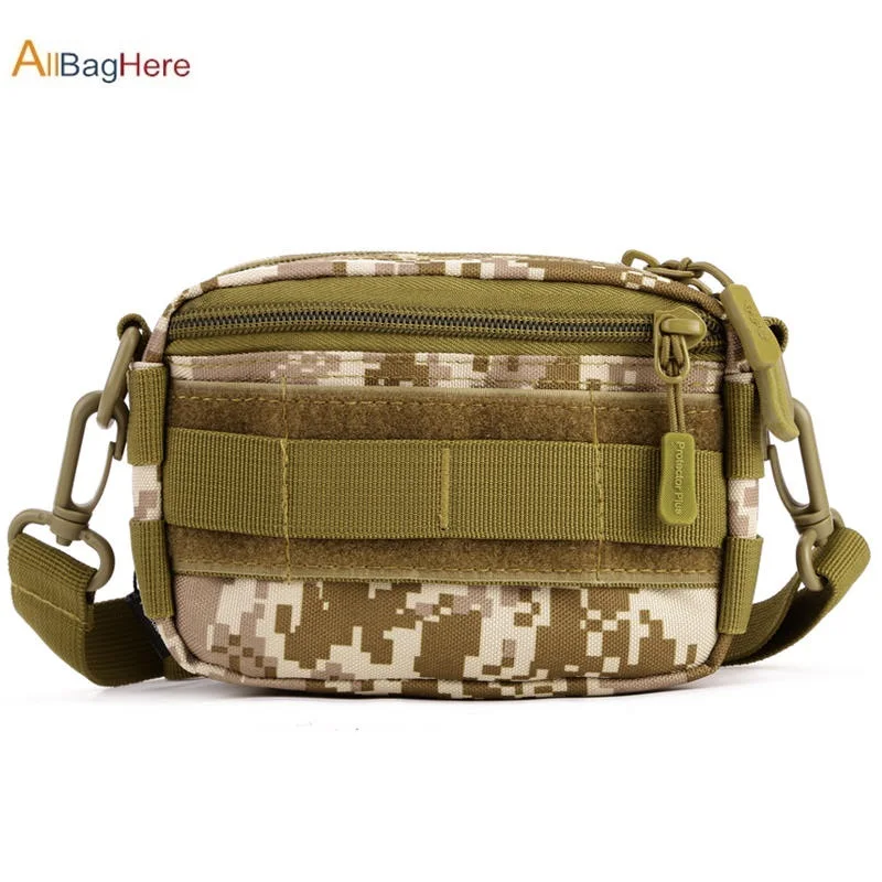 Desert Digital Мини-сумка Molle, 5,5 дюймов, сумка для телефона, тактическая сумка для рыбалки, походная сумка через плечо, камуфляжная сумка для путешествий, переносная сумка на плечо, сумка для скалолазания, для велоспорта - Цвет: Desert Digital