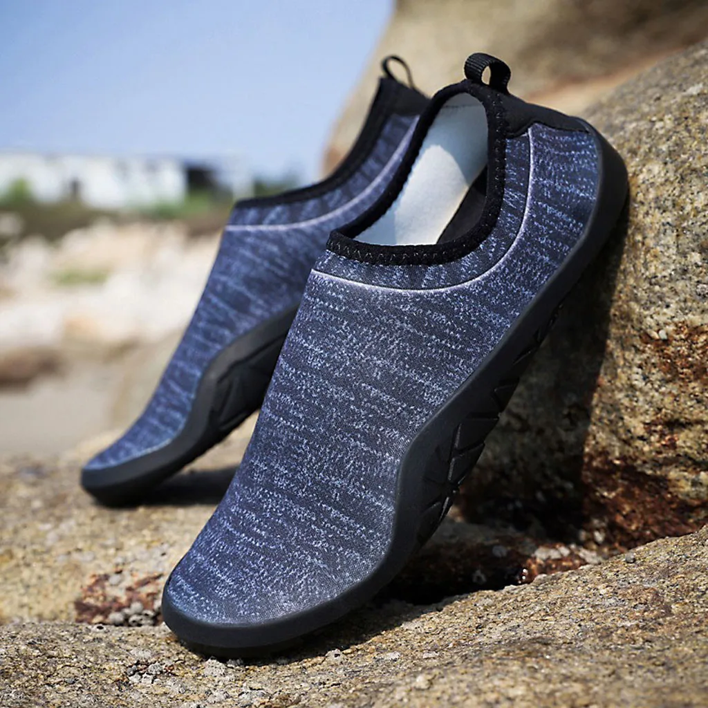 Concise Men's platform shoes Soft River Shoes Swimming Beach Shoe Wear resistant Snorkeling Quick Drying Water Shoes for male
