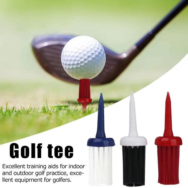 10 adet/takım plastik Golf Tees fırça sürücüsü Golf eğitim aracı Golf