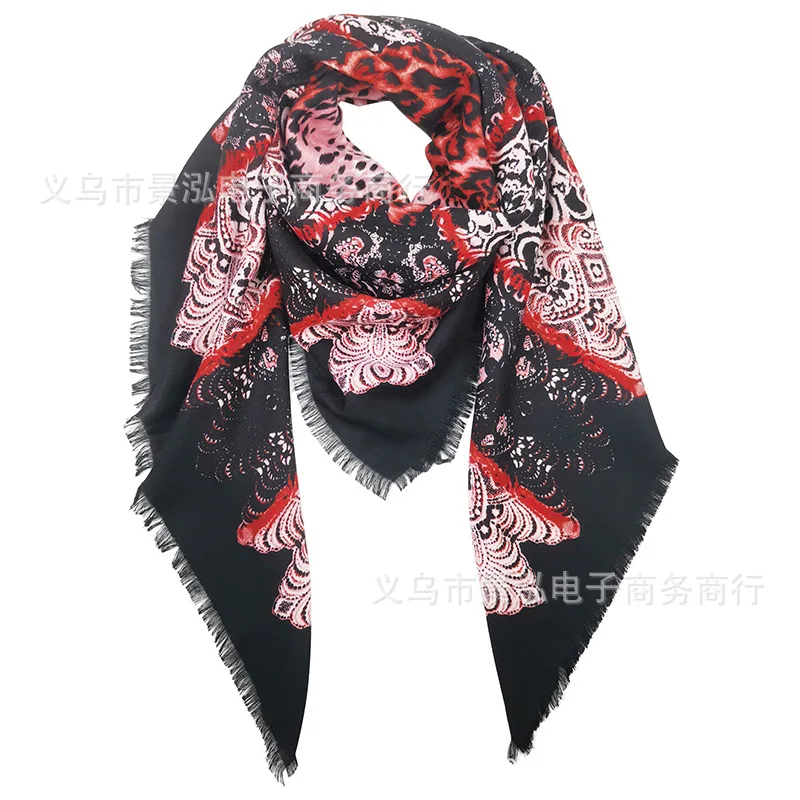 

Spring And Summer Gradient Color Leopord Pattern Lace Joint Dacron Digital Double-Sided Fish Bone Pattern Flower Printed Printed