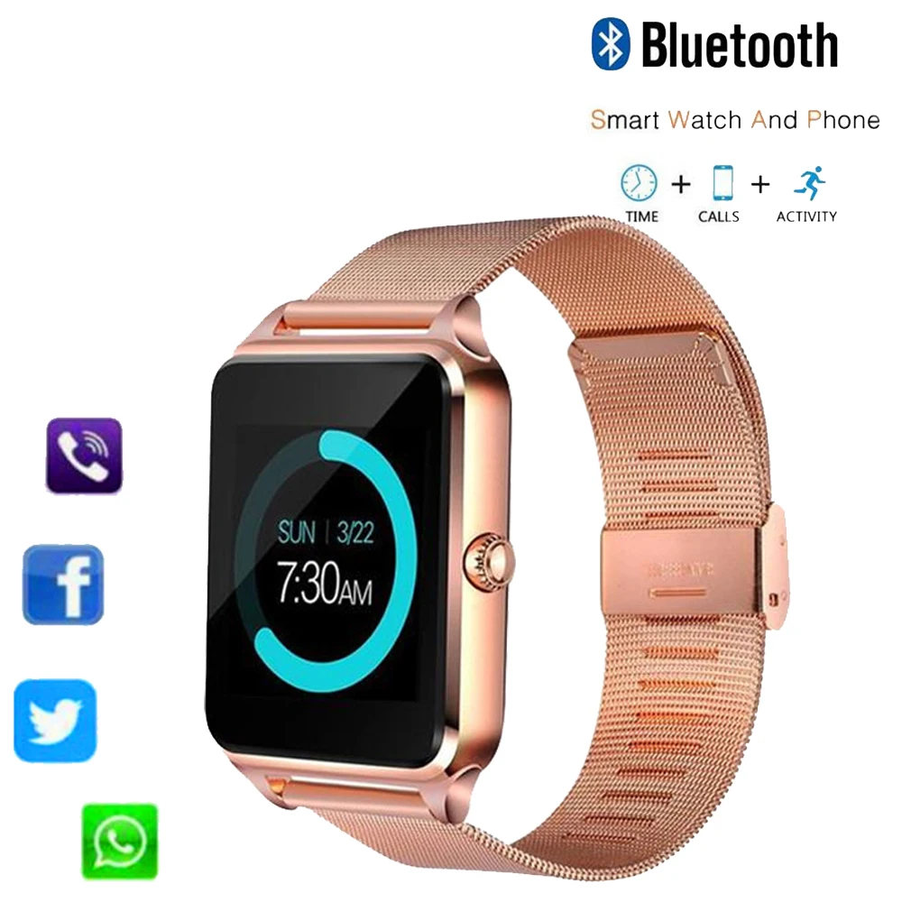 Смарт часы Z60 GT08 Plus с металлическим ремешком и поддержкой камеры Bluetooth Sim карты TF