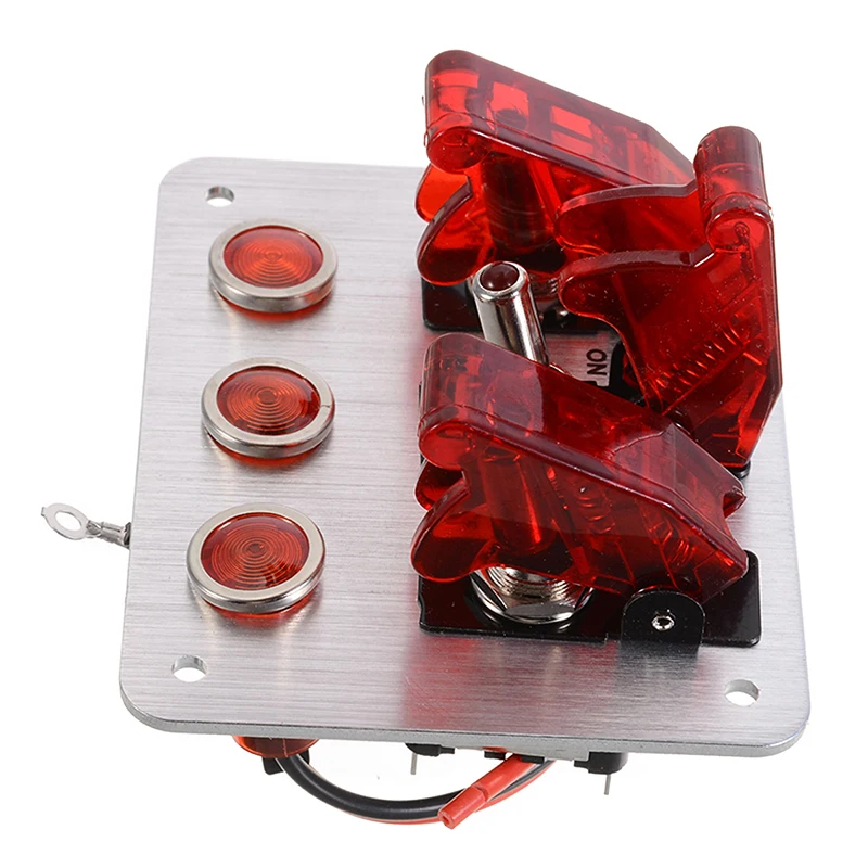 Sicherheitsschalter 20A 12V mit Abdeckung in verschiedenen Farben rot blau  carbon transparent