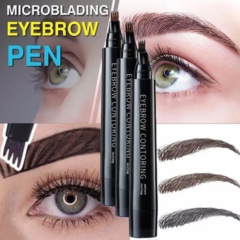 

4 Claw Eyebrow Pencil Professional Long Lasting Waterproof Cosmetics Liquid Fine Sketch Eye Brow Microblading Pencil I5J0