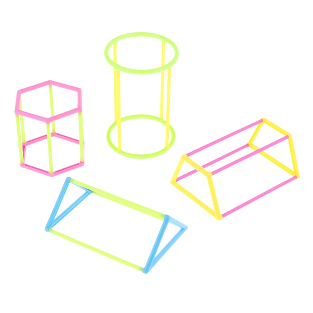 Crianças Forma Geométrica DIY Construção Kit Presente Brinquedo de Aprendizagem de Matemática