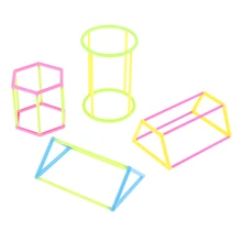 Crianças Forma Geométrica DIY Construção Kit Presente Brinquedo de Aprendizagem de Matemática