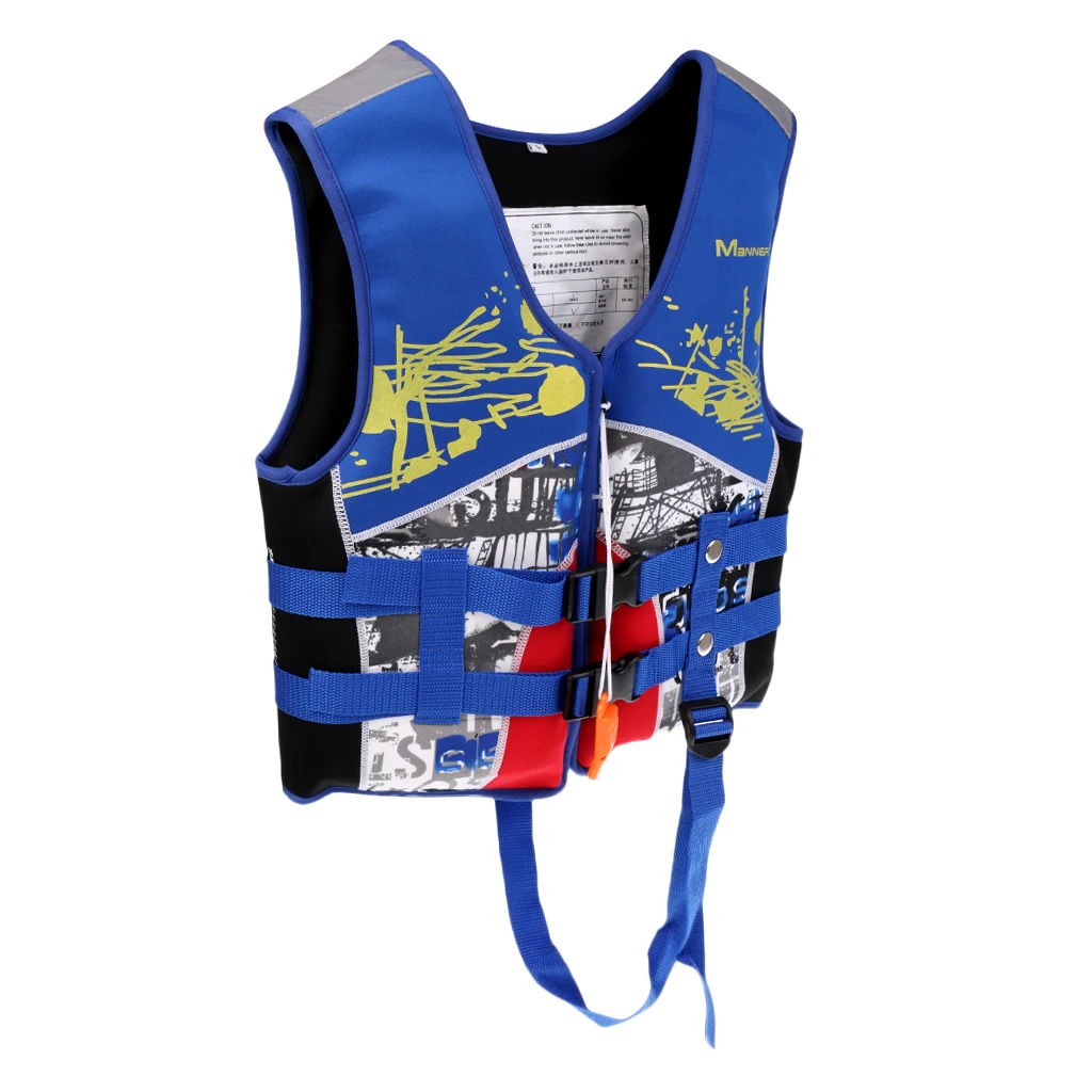Pink/Blue 33-55lbs Weight Kids Buoyancy Life Jackets Vest with Whistle & Reflective Strip for Water Sports Swimming Boating