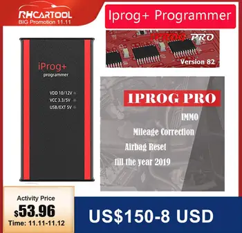 

Car Iprog+ V84 Programmer Support IMMO + Mileage Correction + Airbag Reset Iprog Pro Till 2019 Replace Carprog/Digiprog/Tango