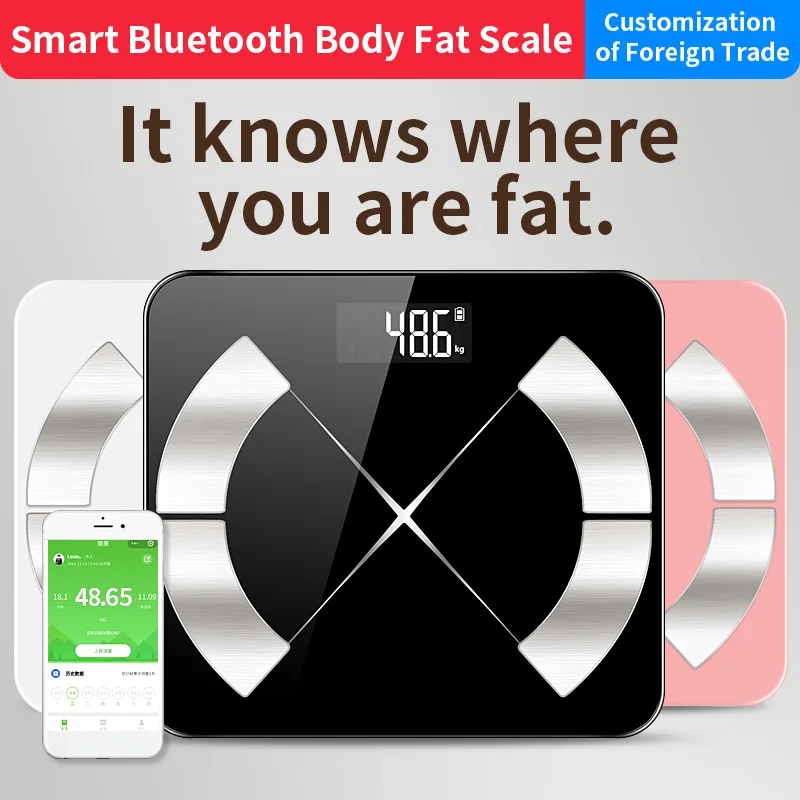 

Support 14 languages Bluetooth smart body fat scale electronic scale home adult accurate body scale re-test fat BMI quality