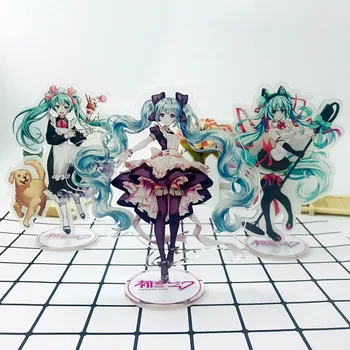

1Pc Hot Sale Cute Cartoon Anime Hatsune Miku Acrylic Stand Model Toys Plate Holder Action Keychain Stationery