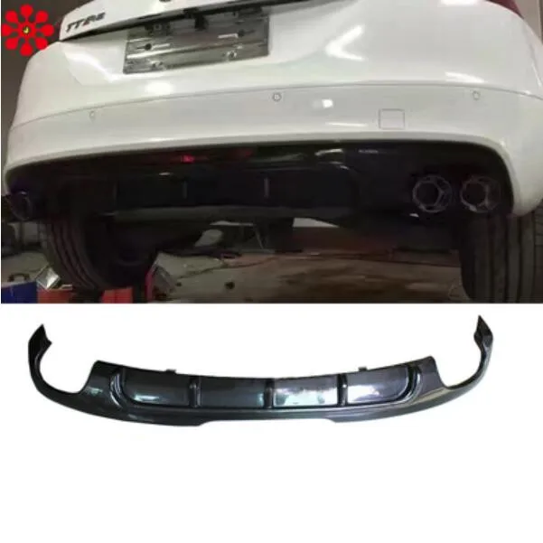 TT TTS MK2 Real Carbon Fiber Rear Bumper Lip Splitter Diffuser Spoiler For Audi 2008 2009 2010 2011 2012 2013 2014 | Автомобили и