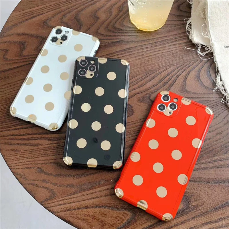 Модный милый мягкий силиконовый чехол IMD с золотыми волнами для iPhone 11 7 8 Plus X Xs Max XR
