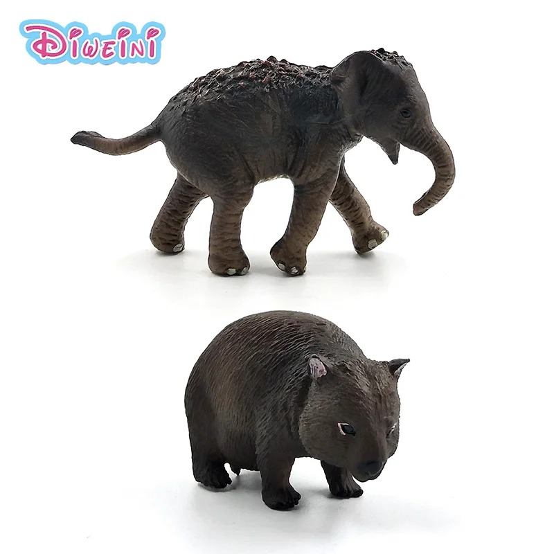 Имитация маленькой белки слона женщины лес животное модель фигурка пластиковое