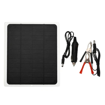

20W Solar Car Battery Charger High Conversion Mono Solar Panel with Cigarette Lighter Plug for Rv Motorcycle Boat Car