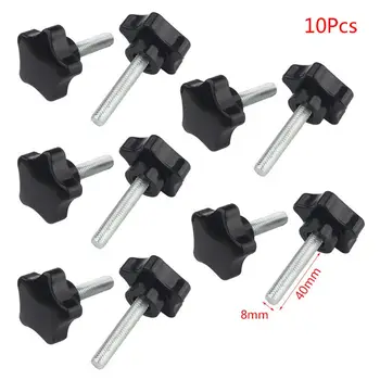 

10PCS M6/M8 Hand Screw Five-Star Shaped Head Thread Clamping Screws Bolt Knob 72XD