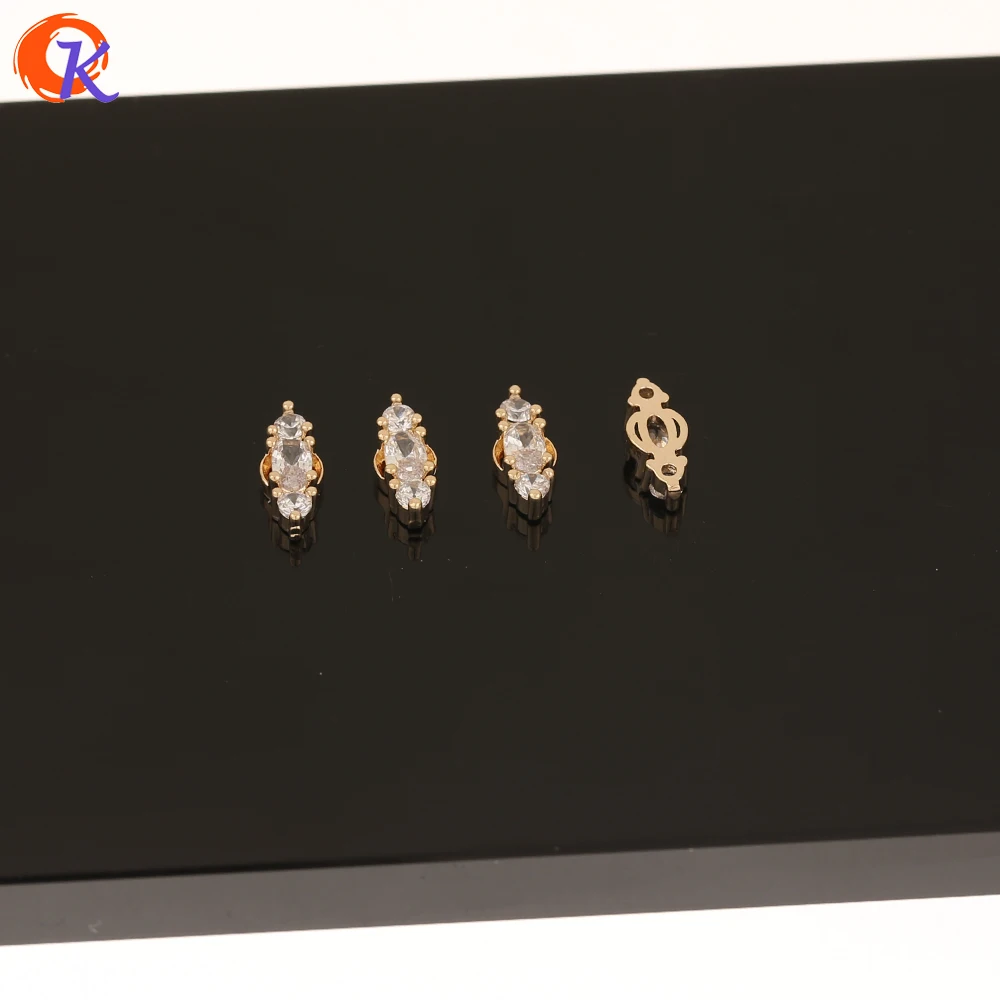 Cordial Design 50Pcs Jewelry Accessories/DIY Making/Cubic Zirconia Charms/Genuine Gold Plating/Hand Made/Fingernail Findings - cordial