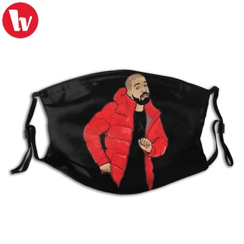 

Javascript Mouth Face Mask Drake Cartoon Facial Mask Funny Fashion with 2 Filters for Adult