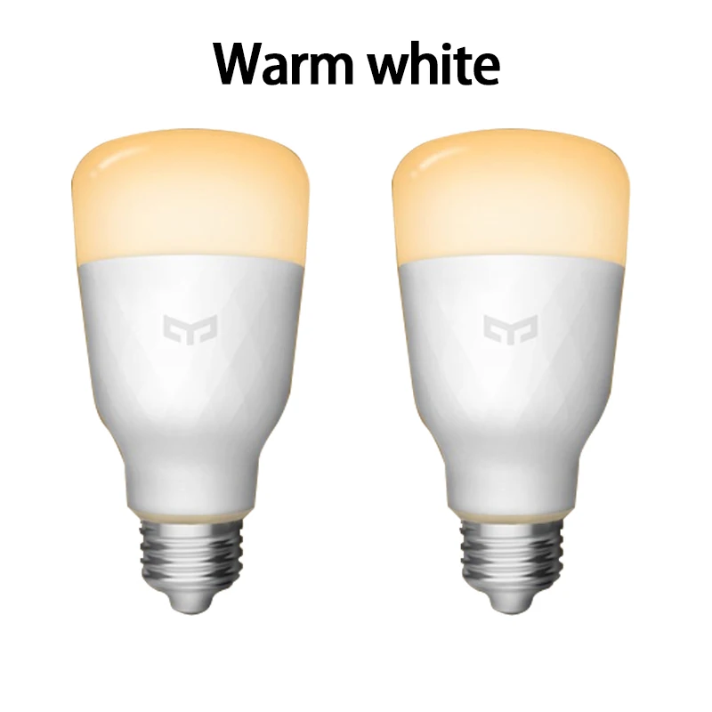 2pcs warm white Yee светильник, цветная лампа E27, умное приложение, wifi, пульт дистанционного управления, умный светодиодный светильник RGB/Цветная температура, романтическая лампа - Цвет: 2pcs warm white