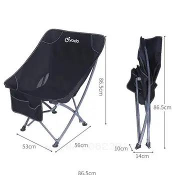 

Outdoor Folding Chair Portable Backrest Fishing Chair Ma Zha Stool Beach Chair Camping Recreational Small Moon Chair
