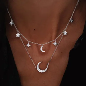 

15 Design Fashion Multi-layered Bohemian Shell Necklaces For Women Girl Gold Sliver Color Long Pendant Necklace Collar Jewelry
