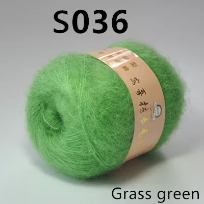 50 г мохер, шерсть 50 г, тонкая шерсть, мягкий, используется для вязания крючком Детские фотографии реквизит, вязаный свитер - Цвет: S036