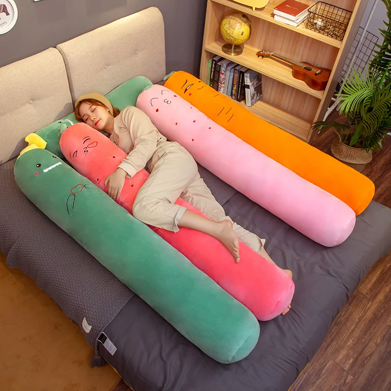 

Cartoon Fruit Long Pillow Cherry Carrot Strawberry Sleeping Cushion Children Pregnant Woman Leg Pillow Removed Washable Decor