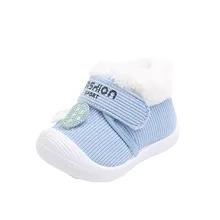 Bebê menino algodão sapatos acolchoados 0 1y inverno apartamentos bebê recém nascidos sapatos transporte da gota com cogumelo meninas primeiro walker sapatos 2021 quente