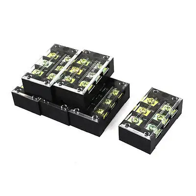 

TB-4503 600V 45A 3-Position Covered Screw Terminal Barrier Block Strip 6 Pcs