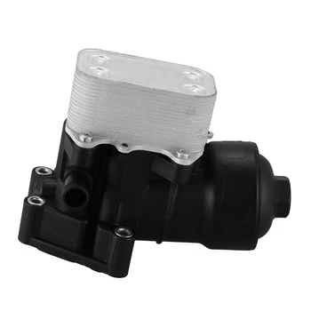 

Oil Filter Housing & Cooler Black Fits 03L 115 389 B/C/G/H Oil Filter Assembly for A3 A4 for-VW SEAT Golf Passat SKODA 1.6