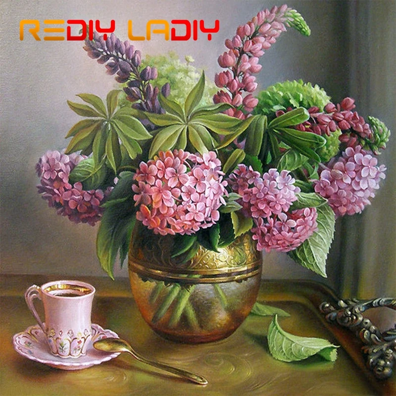 Набор для вышивания бисером сделай сам ваза с цветами вышивка