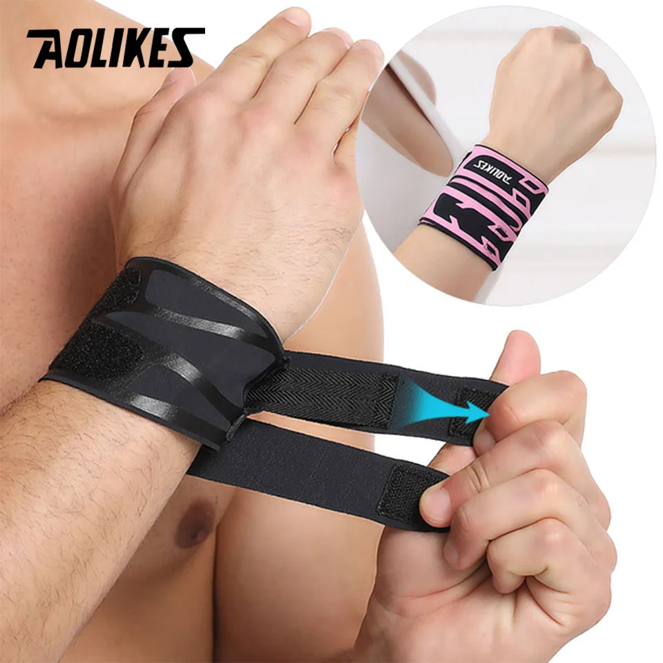 AOLIKES 1PCS Thin Gym Wrist Wraps Wristband Bandage for Basketball 