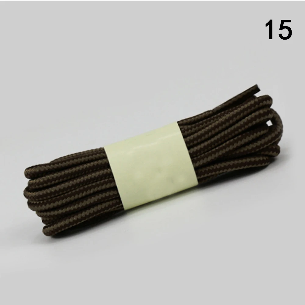 15 1 pair Double Color Striped Round Shoelaces For Unisex Boots Sport Shoes Sneakers High Quality Casual Shoes Shoelaces 120/150 cm - Цвет: 15