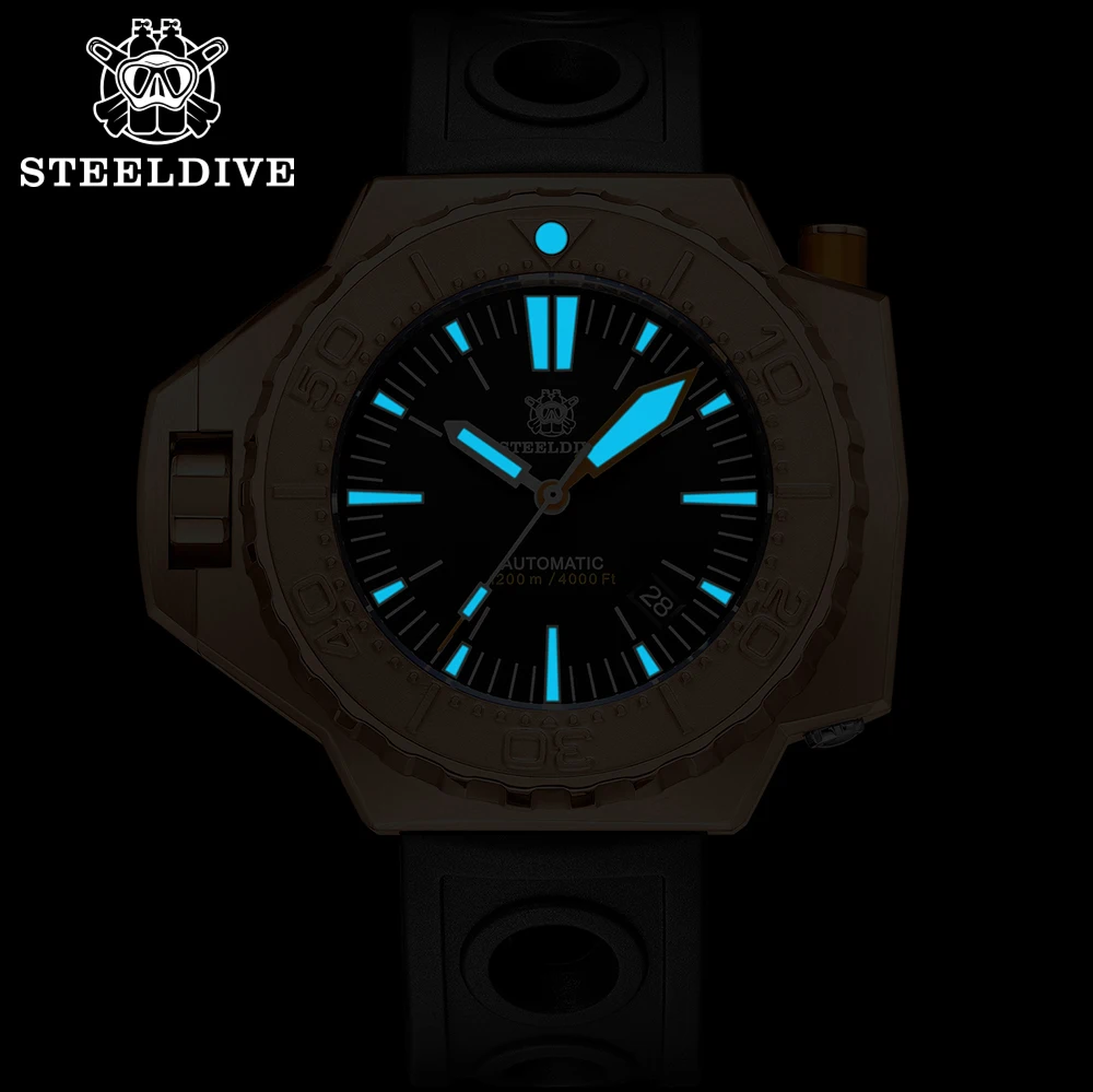 2021 New Arrival Factory Price Steeldive SD1969S 1200M Water Resistant NH35 Automatic Bi-Direction Bezel Dive Watch