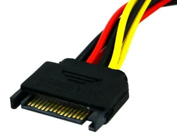 

#4015Pin SATA Male To 2 Female 15Pin Power HDD Splitter Connector Cable Professional DropShipping High Quallity